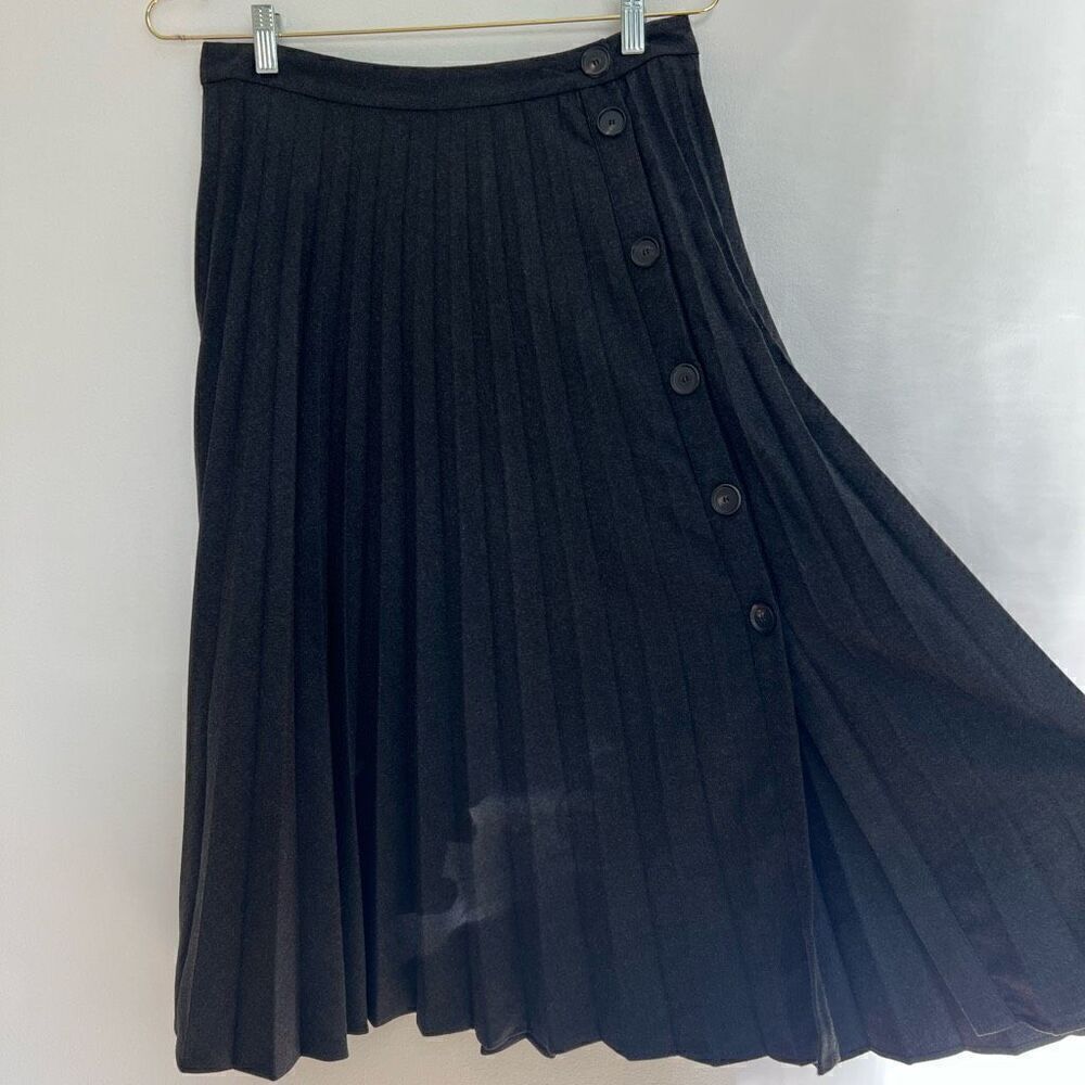 Zara Pleated Button Front Maxi Skirt Long School girl - Picture 7 of 10